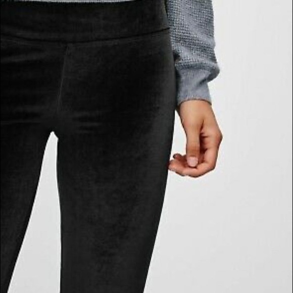 TALULA Black Leggings Velvet Like XXS - Picture 2 of 2